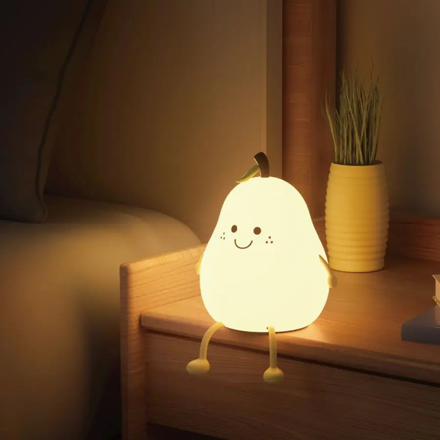 USB wiederaufladbares Nachtlicht Birne Silikon Nachtlichter Touch Sensor Schlafzimmer Nachttisch Katze Lampe mit Fernbedienung für Kinder Baby Geschenke