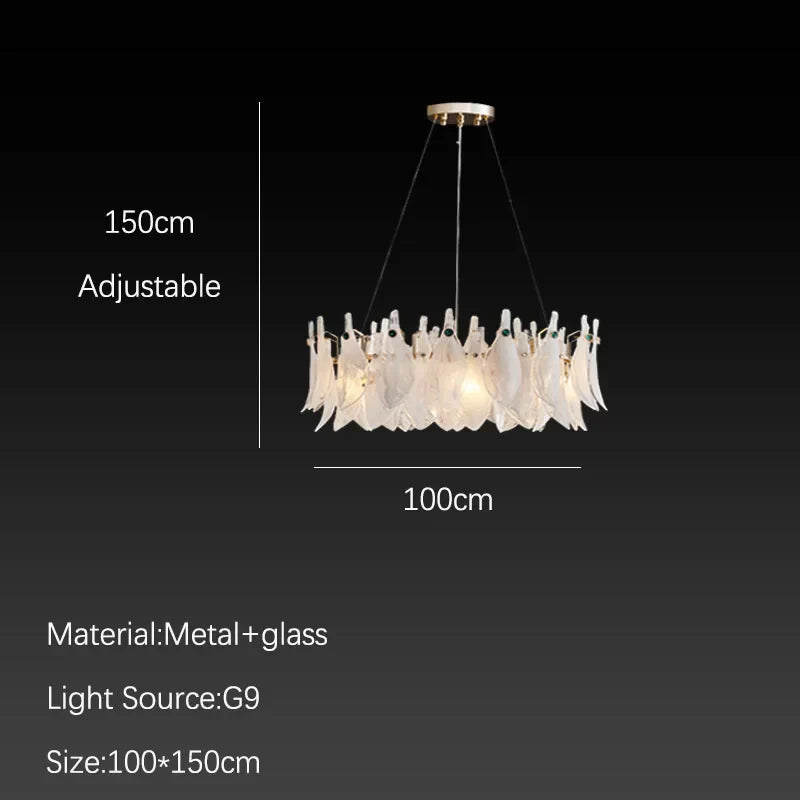 Decorbites™ Wolkennebel-Glas-Lüster mit G9-Lichtquelle – Luxuriöse Wohnraumausstattung