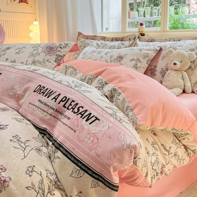 DecorBites™ Cozy Cotton Bedding Set: 160X210cm Quilt Cover for Adults, Warm & Soft Duvet Cover