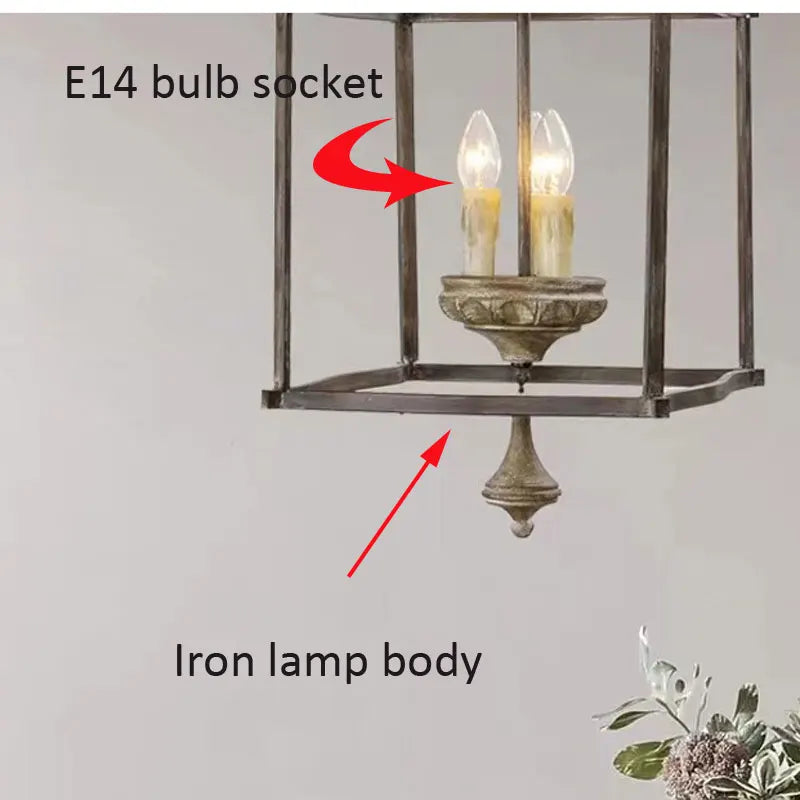 Decorbites™ amerikanische Eisen E14 Kronleuchter Lampe für Veranda Restaurant Küche Schlafzimmer Persönlichkeit