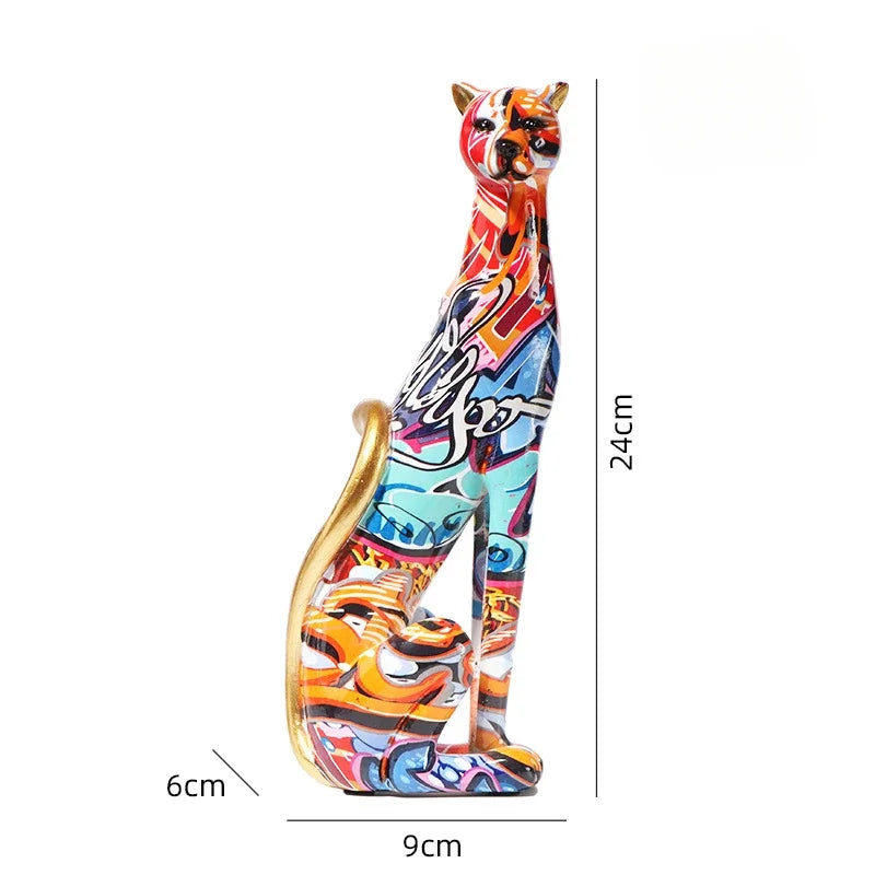 Decorbites™ Leopard-Resin-Skulptur – Dekoration für das Home-Office & Geschenk