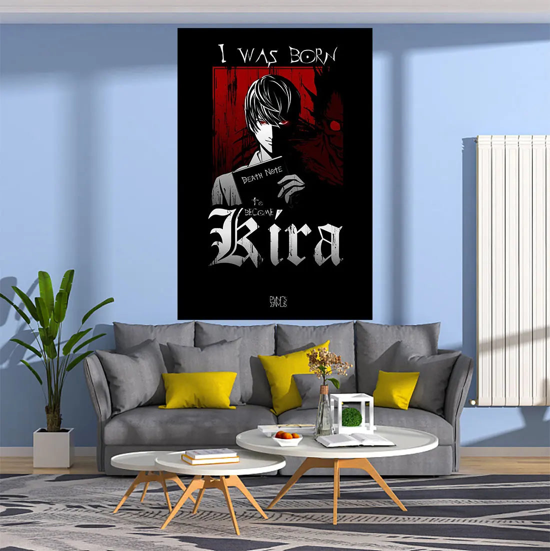 Decorbites™ Death Note Gobelin: Dunkles Stil Wandhänger für die Hausdekoration