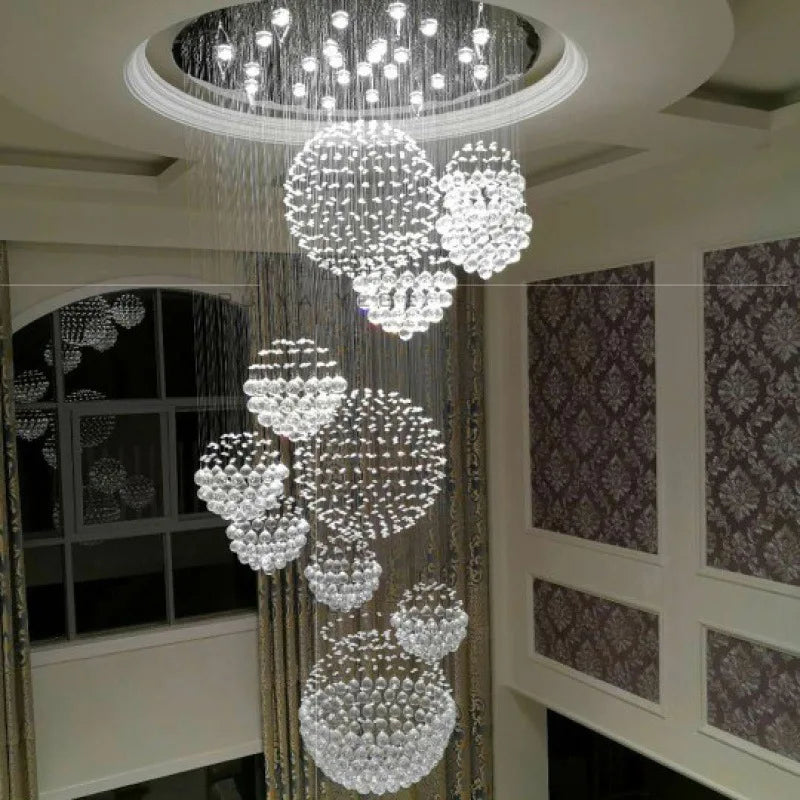 Decorbites™ Kristallkugel-LED-Kronleuchter: Moderne industrielle Hängelampe für das Wohnzimmer
