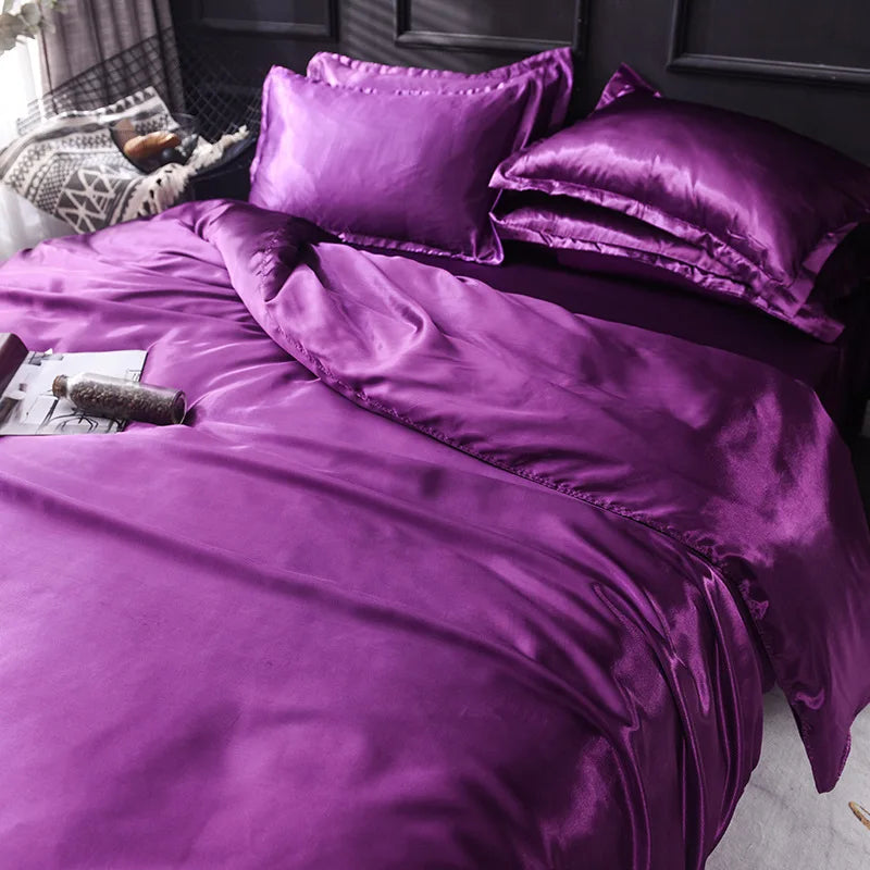 Decorbites™ Ice Rayon Satin Bettwäsche-Set: Kühlend, weich, sommerlicher Komfort für Einzel- bis Doppelbett