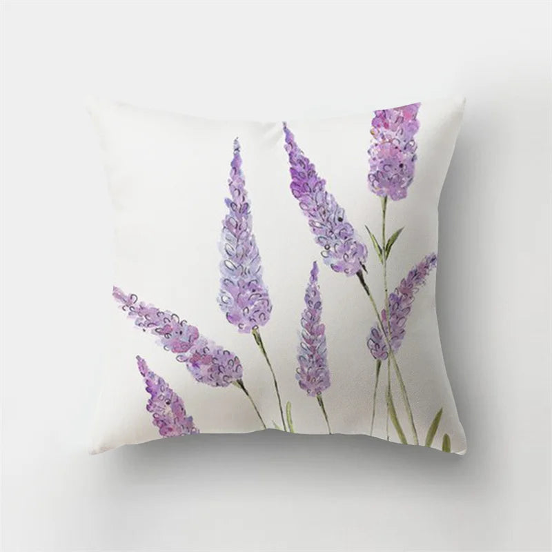 Decorbites™ Reh-Tier Kurz-Plüsch-Kissenbezug mit natürlichen Blättern und Blumen