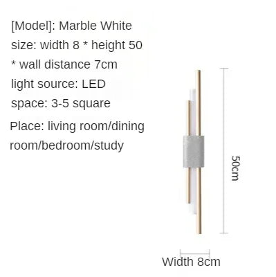 Decorbites™ Gold LED Wandlampe | Moderne nordische Schlafzimmer Wohnzimmer Innenbeleuchtung