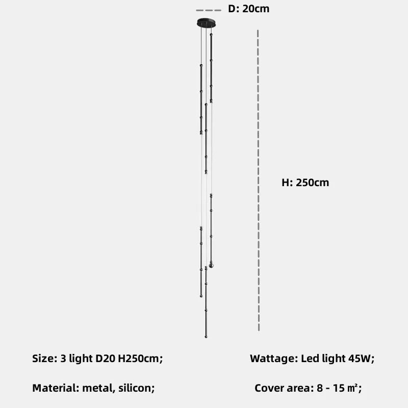 Decorbites™ Bambus-Hängeleuchten: Nordische Loft-Treppen-LED-Lampen für minimalistisches Dekor