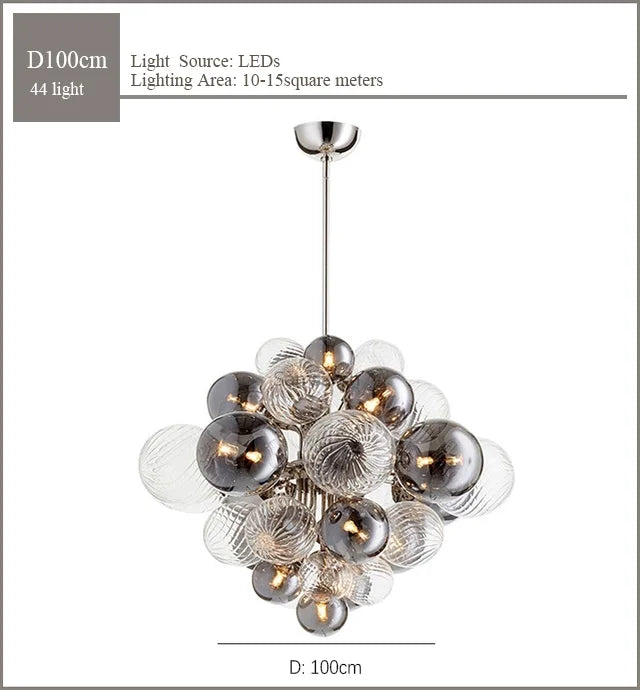 Decorbites™ Glas-Kugelleuchter LED-Hängeleuchte für nordisches luxuriöses Wohnzimmer