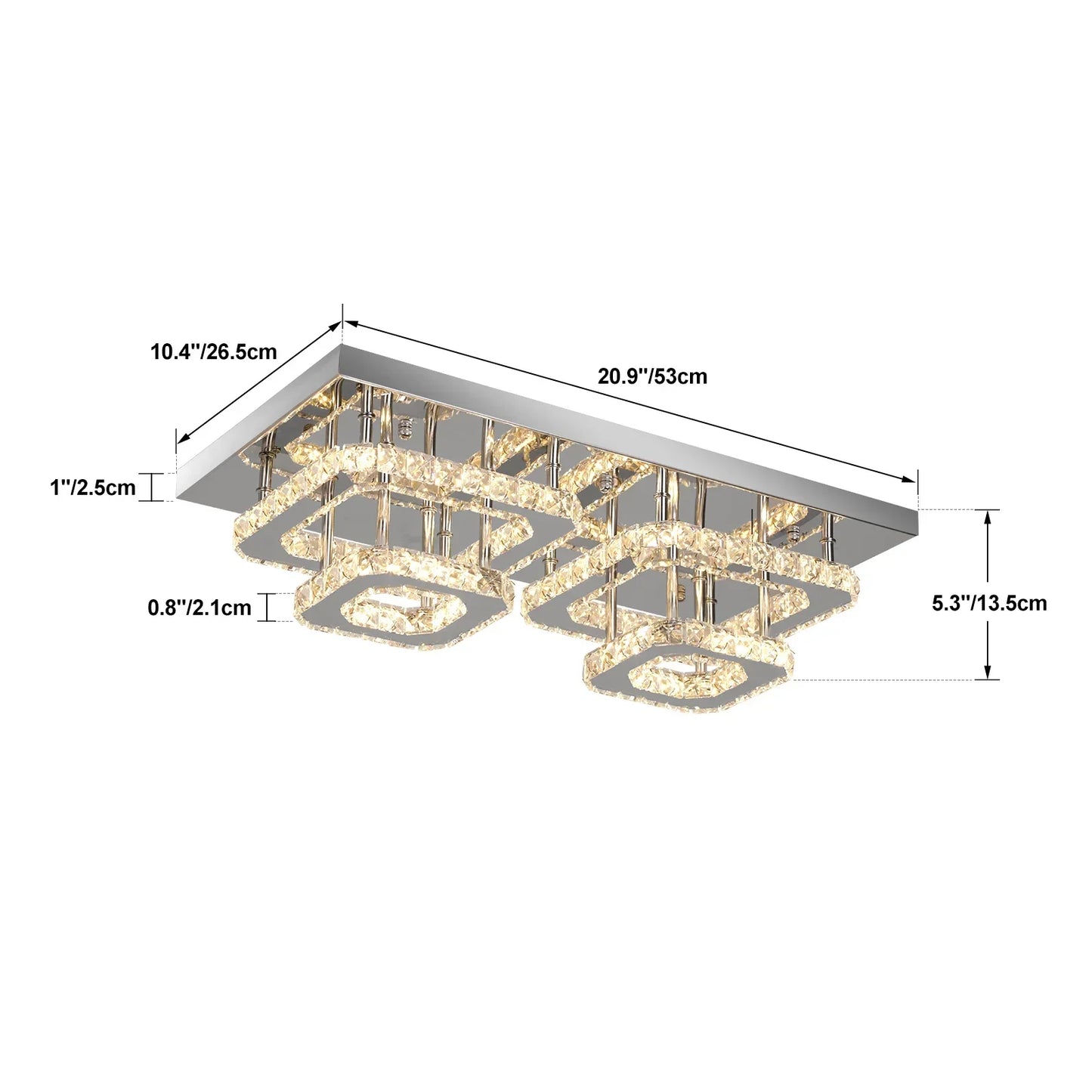 Decorbites™ Kristall-Deckenleuchter: Luxuriöse LED-Pendantbeleuchtung für modernes Wohnzimmer-Dekor