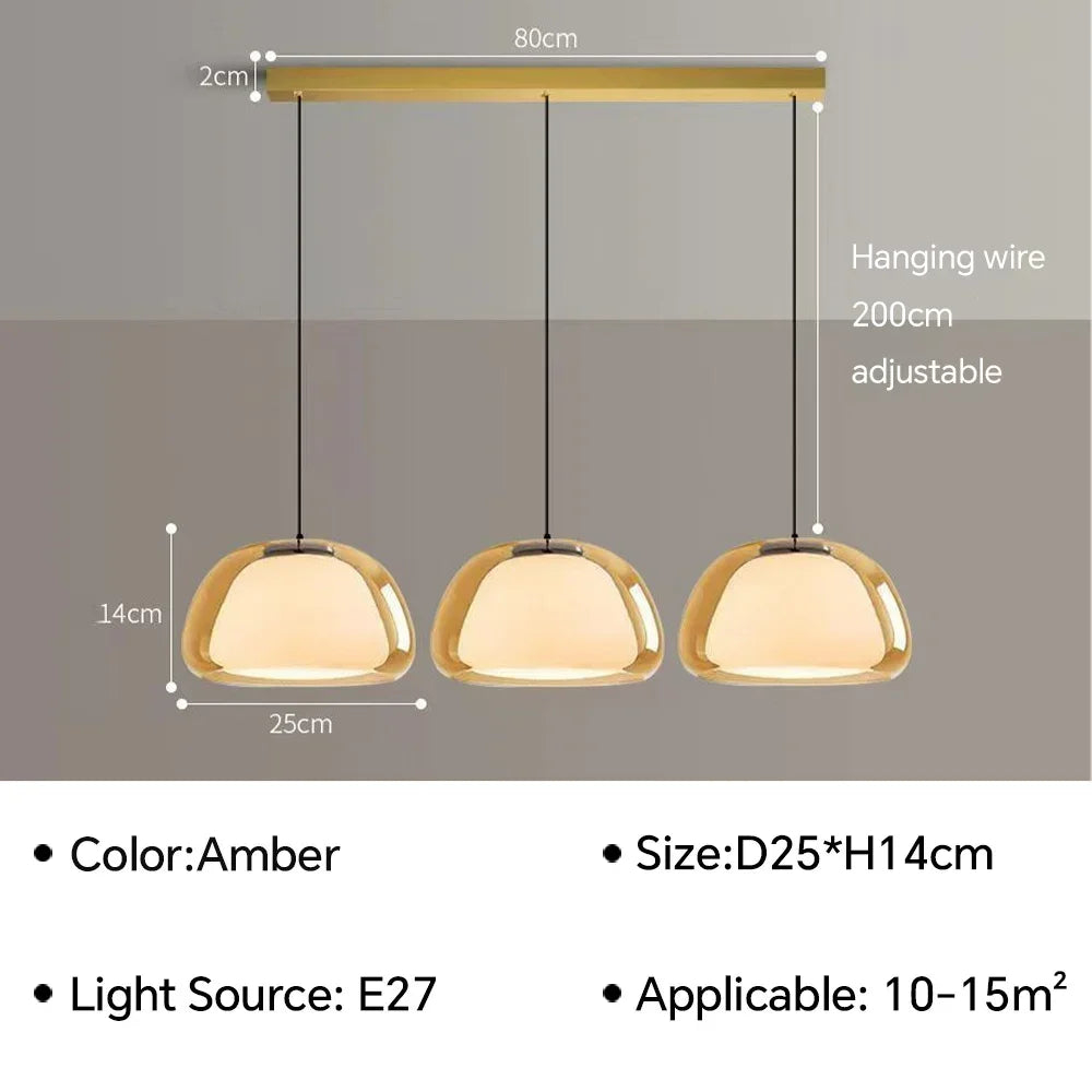 Decorbites™ Glas-Gelee-Hängelampe - Minimalistisches Luxusdesign für das Wohnzimmer im Haus