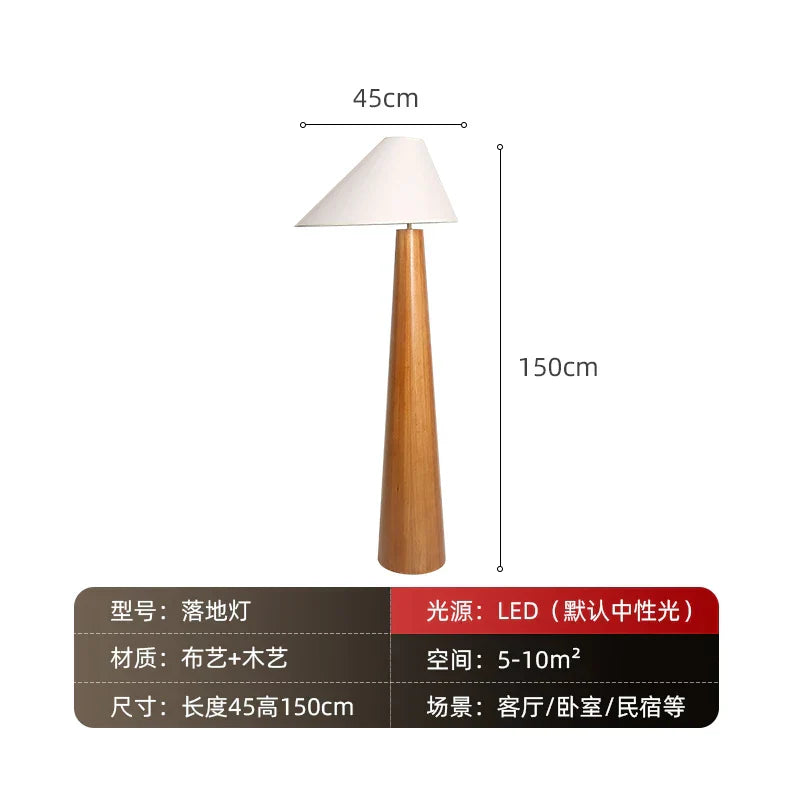 Decorbites™ Japanisches Holz-Kegelförmiges Stehlampe für Schlafzimmer Hotel Wohnzimmer Sofas