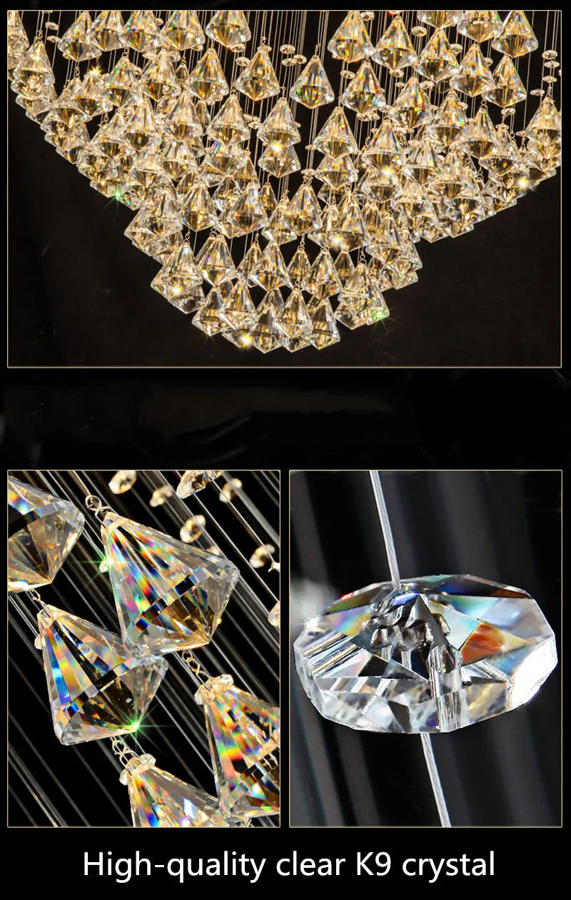 Decorbites™ Diamantkristall-Kronleuchter: Moderne LED-Beleuchtung für Wohnzimmer und Hotel