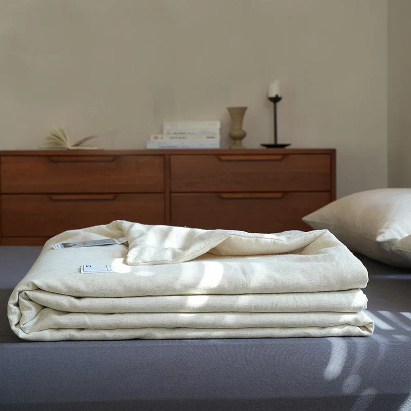 DecorBites™ Linen Cotton Summer Throws Blanket
