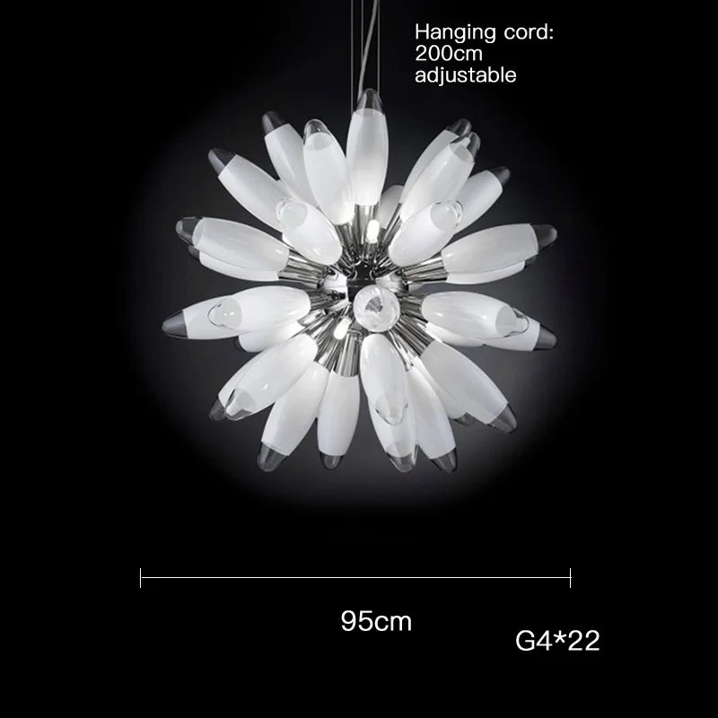 Decorbites™ LED Große Globus-Kronleuchter mit Glaslampenschirmen – Chrom- oder Goldbeschläge
