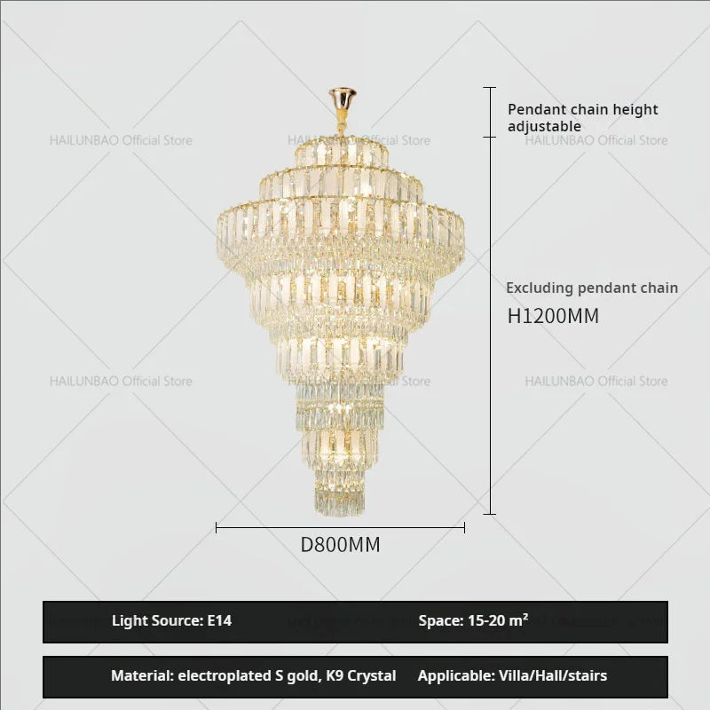 Decorbites™ Kristall-Hohlraum-Kronleuchter: Elegante Beleuchtung für europäische Villa, Hotelfoyer und Wohnzimmer