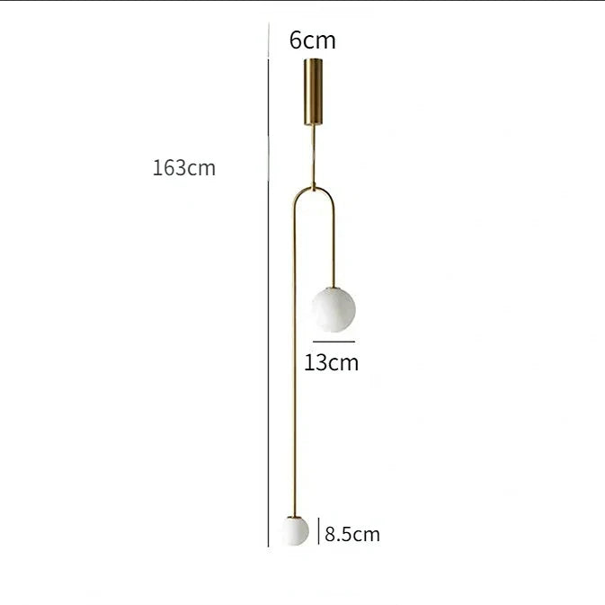 DecorBites™ Double Head Glass Ball Pendant Light for Hotel Bedroom & Bathroom