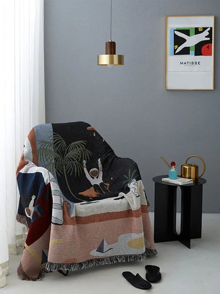 Decorbites™ Strick-Sofadecke: Moderne nordische Design-Wickel-Decke