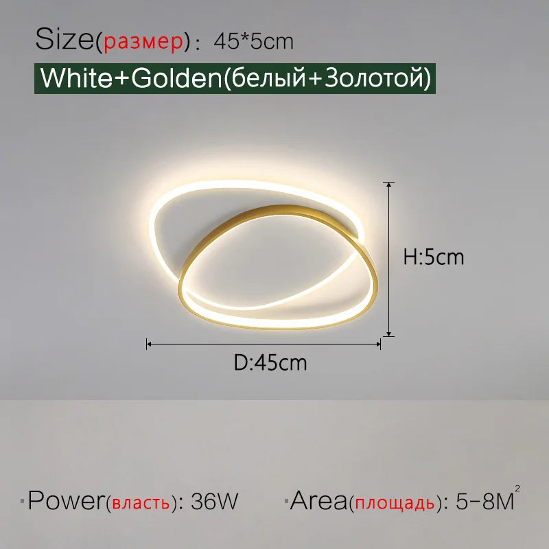 Decorbites™ LED-Deckenleuchte für das Schlafzimmer, modernes & romantisches nordisches Design für das Schlafzimmer & das Arbeitszimmer.