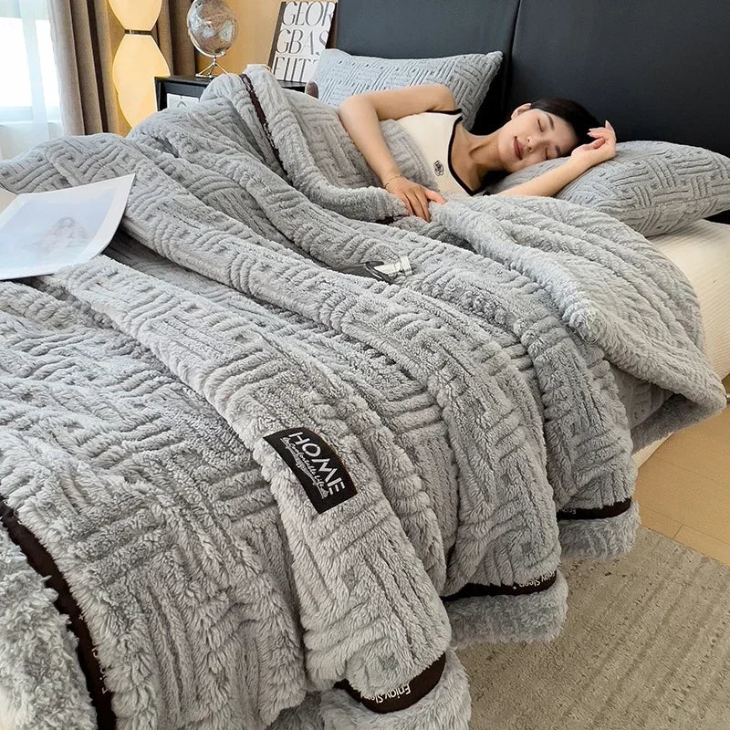 Decorbites™ Flauschige Fleece-Decke für Bett und Sofa-Abdeckung Glade Gemütliche Wärme-Decke