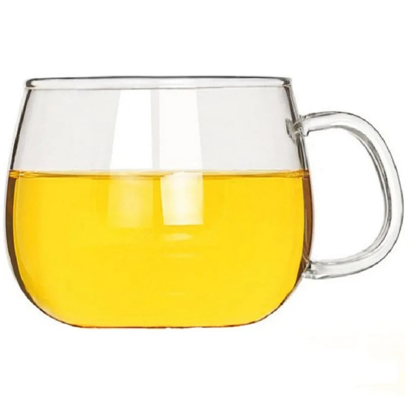 Decorbites™ Süße Brief-Glasbecher, 380ml: Erdbeerentee-Kaffee-Tasse, Frühstücks-Milch-Getränkeutensil
