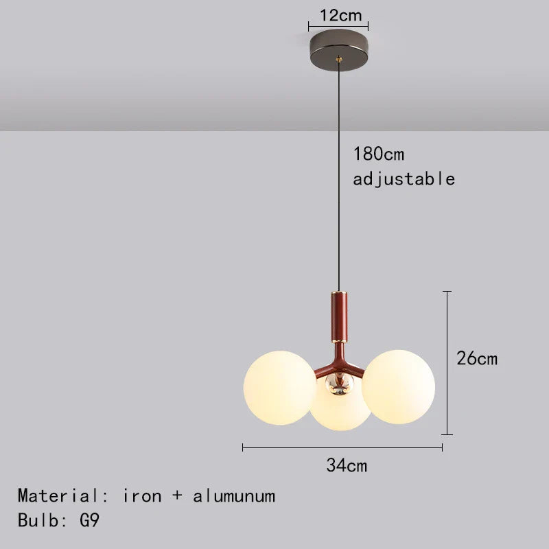 Decorbites™ Glas-Kugelleuchter-Hängeleuchte: Minimalistisches nordisches Design für Schlafzimmer, Wohnzimmer und Laden