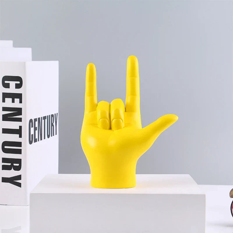 Decorbites™ Abstrakte Hand-Liebe-Skulptur: Nordischer Stil Harz-Figur für die Heimdekoration
