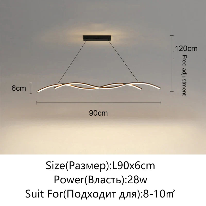Modern Minimalist White Aluminum LED Pendant Light