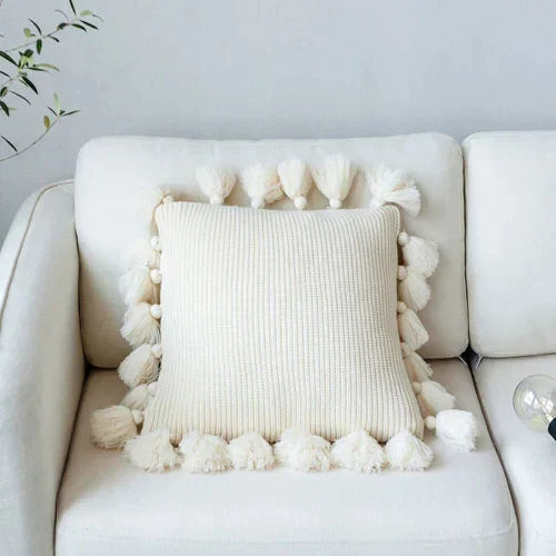 Decorbites™ Strick-Kissenbezug 45*45 cm Weiches Einfarbiges Kissenbezug für Sofa Bett Kinderzimmer