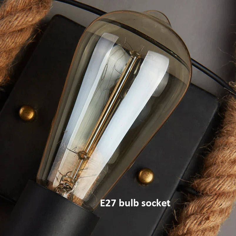 DecorBites™ Hemp Rope Wall Lamp for Home and Commercial Lighting