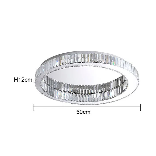 DecorBites™ Crystal LED Chrome Ceiling Light Stainless Steel Art Lighting