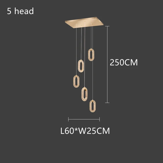 Decorbites™ Gold-Lustre Ovales Acryl-Lüster für Ess- und Wohnräume
