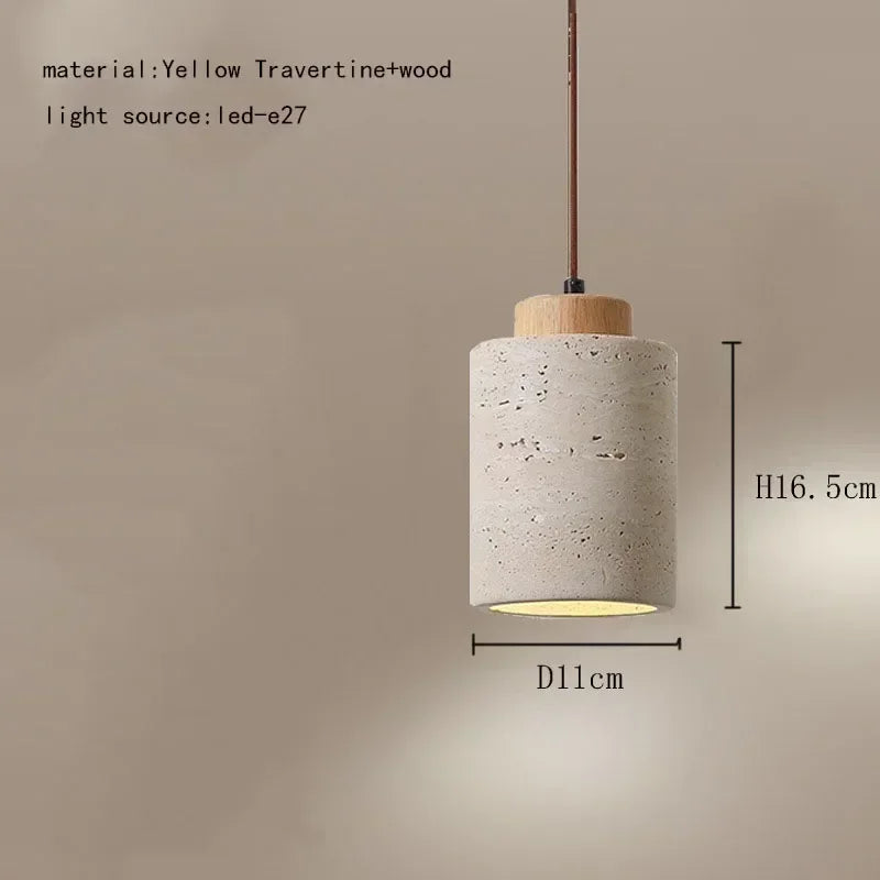 Decorbites™ Elegante Wabi-Sabi-Travertin-Pendantleuchte für Esstisch & Kücheninsel