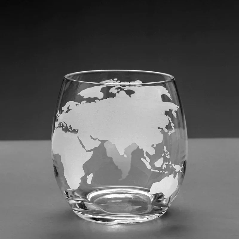 Decorbites™ Earth-Dekanter-Set mit Whiskey- und Rotweinglas – kreative handgefertigte Dekoration