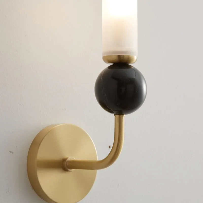 DecorBites™ Copper Base Glass Shade Wall Lamp for Modern Living Room Decor