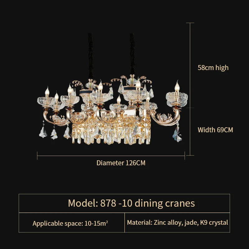 DecorBites™ Crystal Candle Chandelier for Home Living Room Dining Bedroom