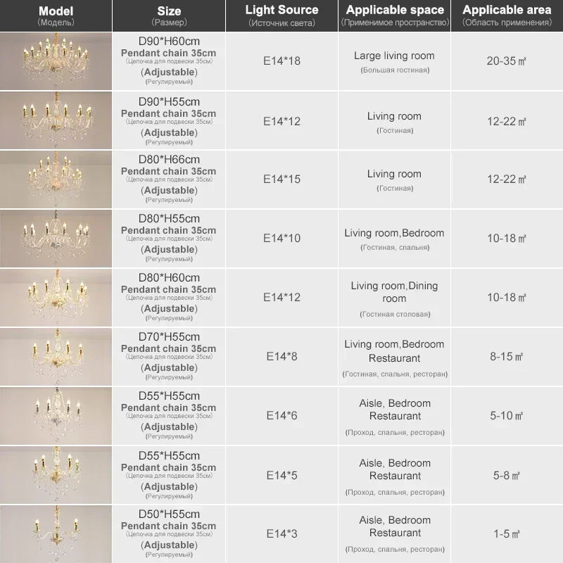 Decorbites™ Kristall-Kronleuchter-Hängeleuchte, Elegante Beleuchtung für Schlafzimmer, Esszimmer und Wohnzimmer