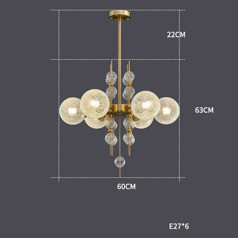 Decorbites™ Gold Chrom Blasen-Deckenleuchter: 2025-Trends Hängelampen für das Wohnzimmer