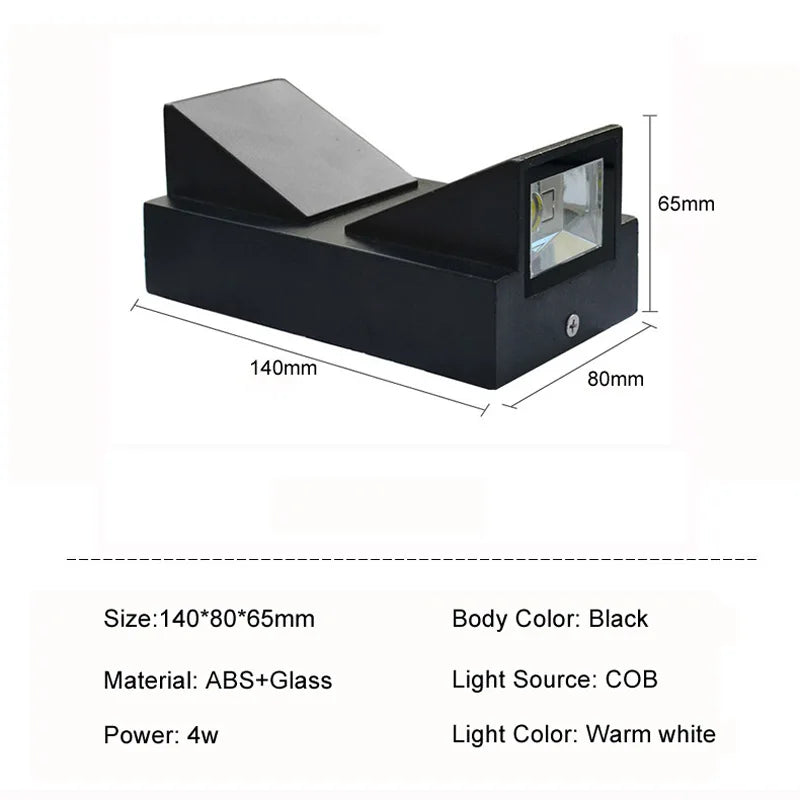 Decorbites™ 4W LED Außenwandleuchte IP65 Wasserdicht Gartendekoration & Schlafzimmer Dekorationslampe