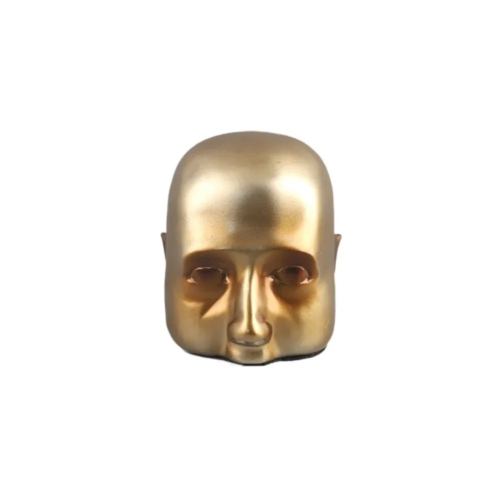 Decorbites™ Goldener Kopf Halbgesicht Harz-Skulptur Abstraktes Porträt Heimdekoration Figur