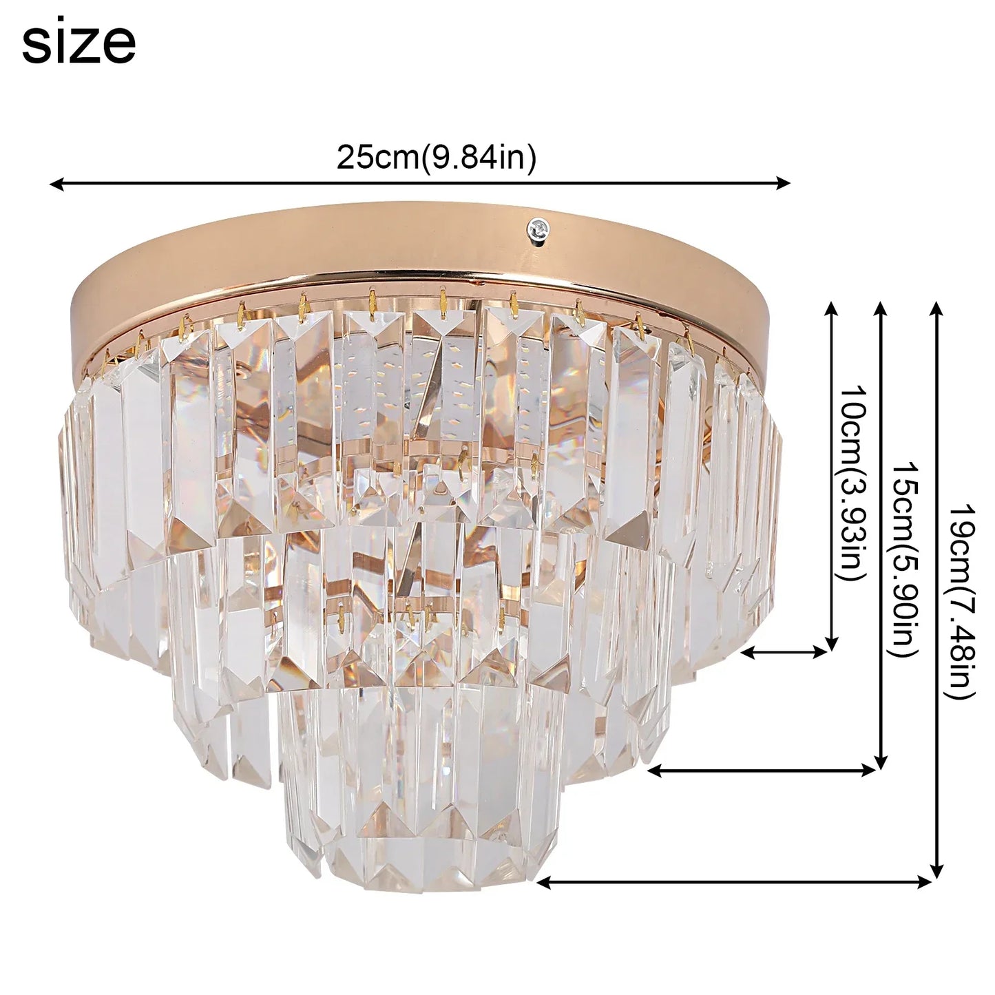 DecorBites™ Crystal LED Pendant Light for Kitchen Island Living Dining Room Chandelier