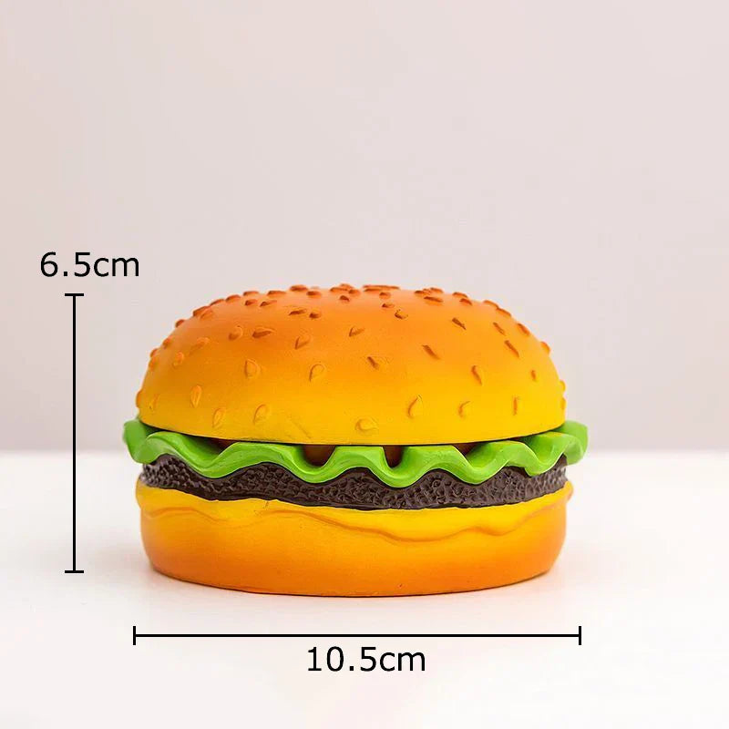 Decorbites™ Cartoon-Burger-Aschenbecher: Lustige Harz-Rauchutensilien für den Bürotisch