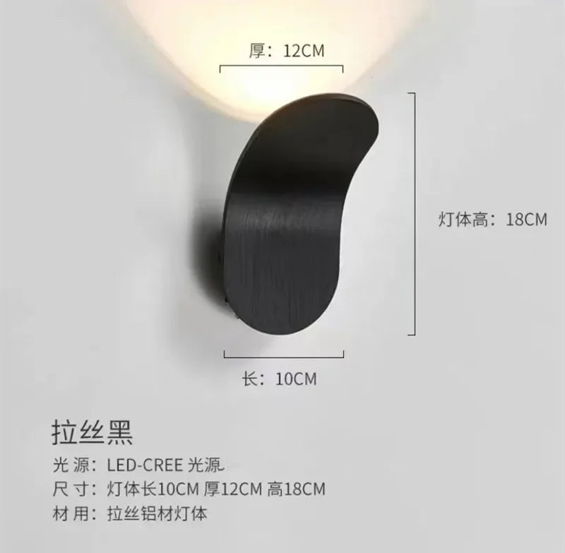 DecorBites™ Adjustable COB LED Wall Light for Modern Luxury Hotel Room, Bedroom, Bathroom