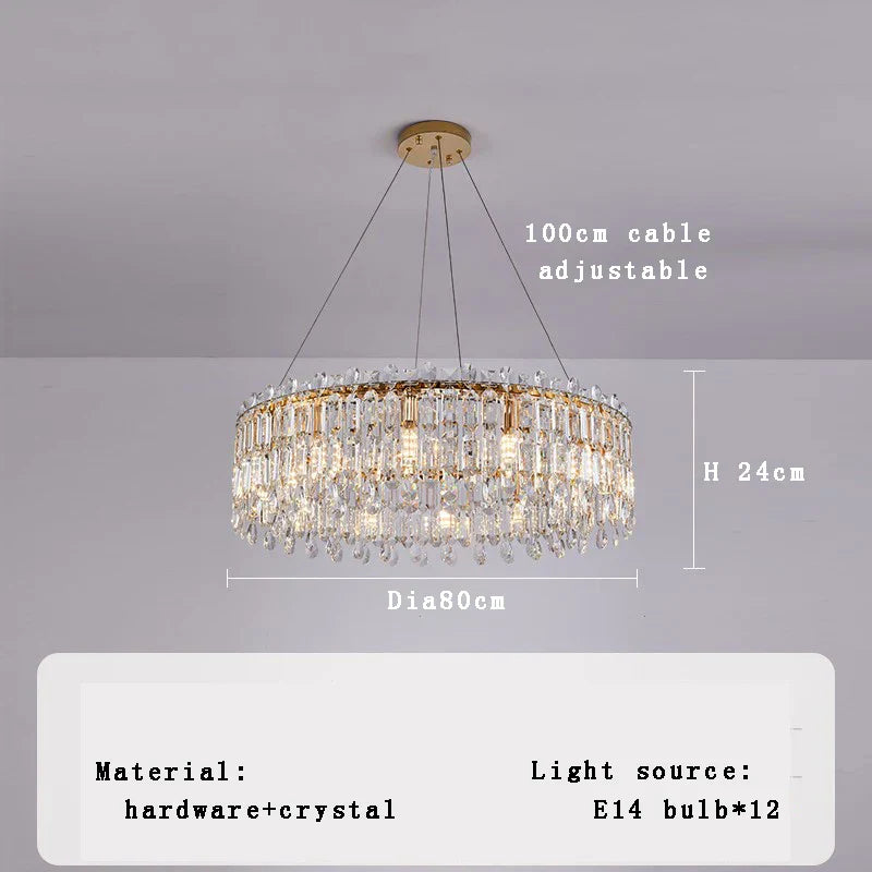 Decorbites™ Kristallanhänger-Lüster für Wohnzimmer Schlafzimmer - Luxus-Hanglampe von Lamparas Lustres