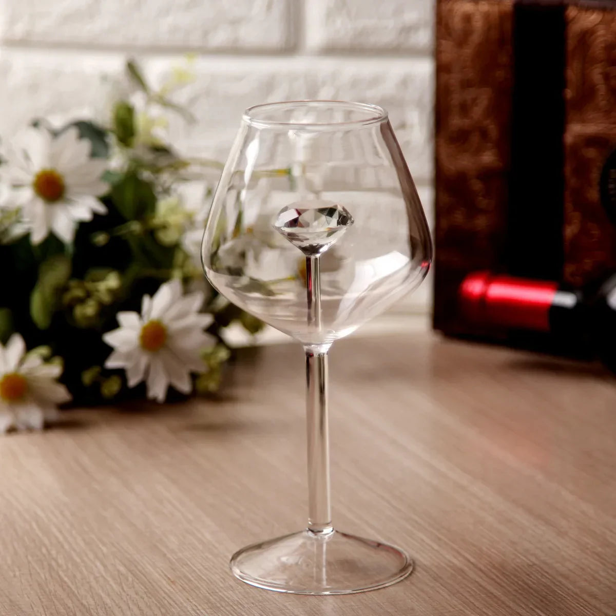 Decorbites™ Klarer Diamantglas Rot Weiß Wein Champagner Kelche - Wunderschönes Geschenk