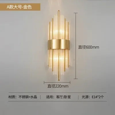 DecorBites™ Crystal LED Wall Light Modern Indoor Lighting for Living Room & Aisle