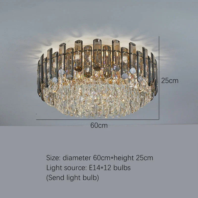 Decorbites™ Gold-Kristall-Kronleuchter für das Wohnzimmer – Luxuriöse Beleuchtungseinrichtung