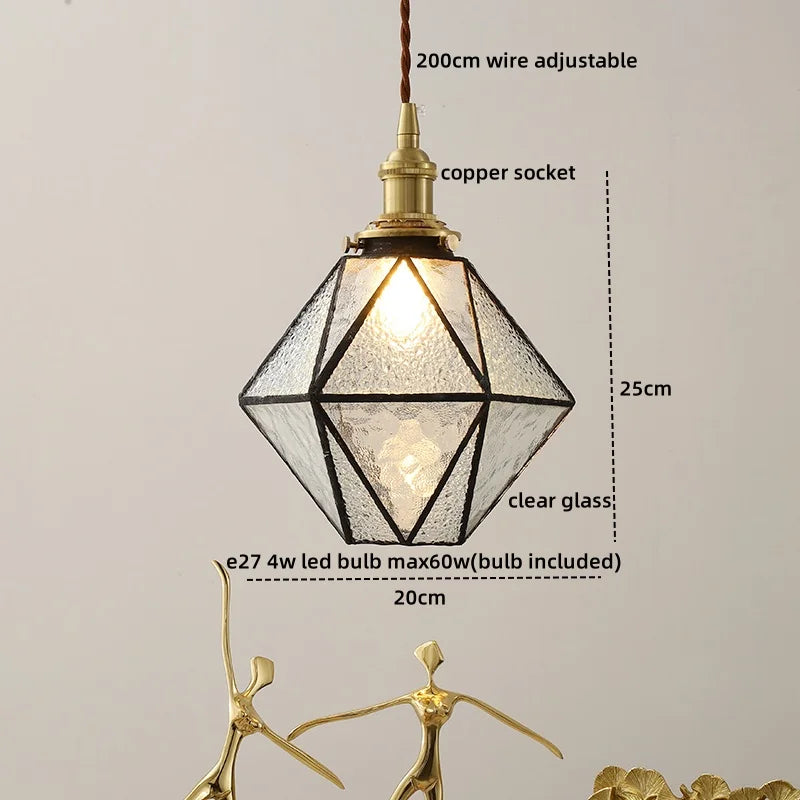 Decorbites™ Glas-Kupfer-Anhängerleuchte Moderne LED-Hängeleuchte für die Heimdekoration