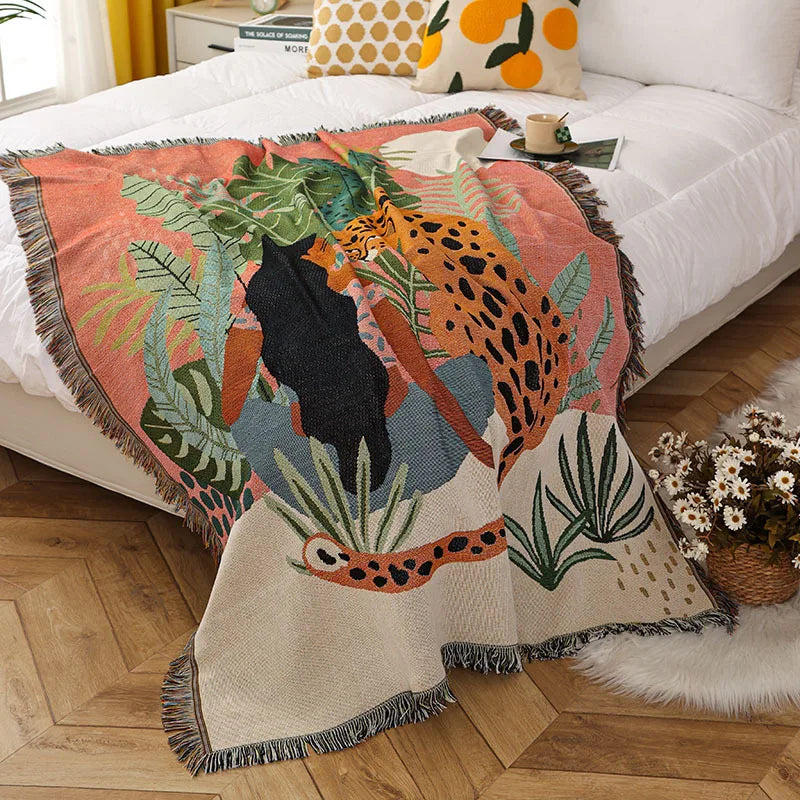 Decorbites™ Leopard-Muster-Wurfbettdecke