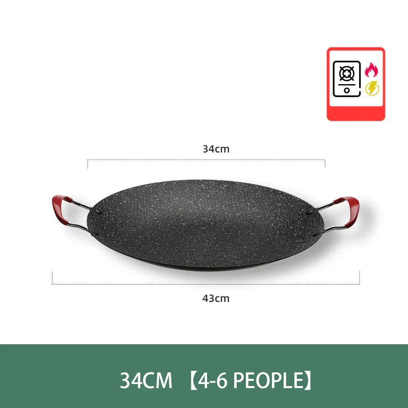 Decorbites™ Koreanisches BBQ-Grillpfanne: Runde Antihaft-Außenhähnchenpfanne für Camping & Reisen