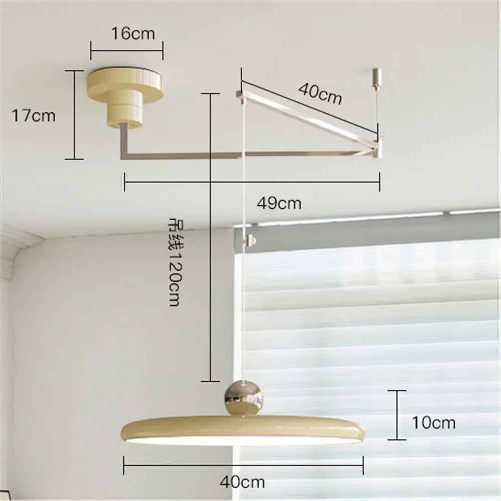 Decorbites™ Sahne-Eisen-Kunst-Lüster LED-Hängeleuchte für Schlafzimmer und Wohnzimmer